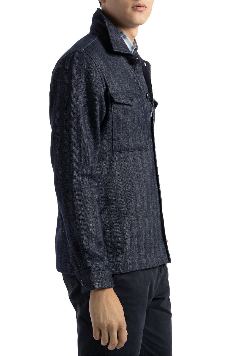 SOFT CLOTH Melrose Soft Wool Blend Herringbone Shirt Jacket, Alternate, color, 