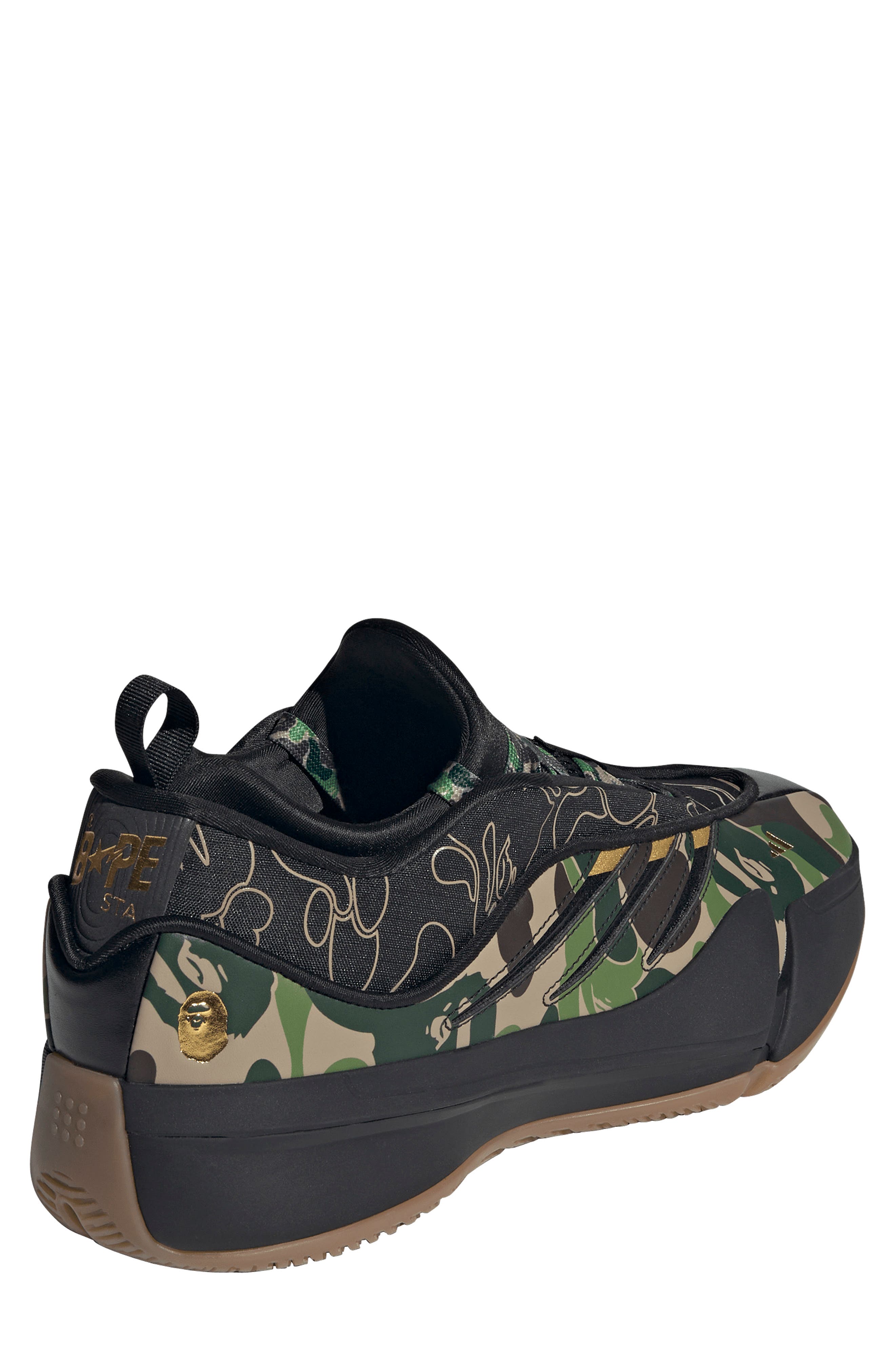 adidas x BAPE Dame 9 Sneaker, Alternate, color, Camo/ Black