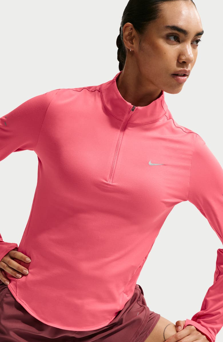 Nike Swift Dri-FIT UV Half Zip Running Top, Alternate, color, 897 Sea Coral