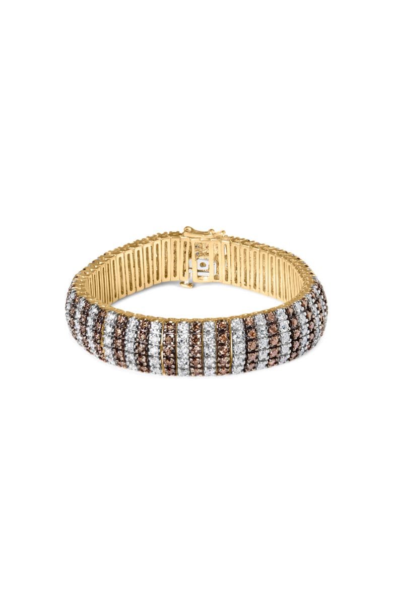 Haus of Brilliance 10K Gold 10-1/3 Cttw Diamond 5 Row Tennis Bracelet, Main, color, Yellow