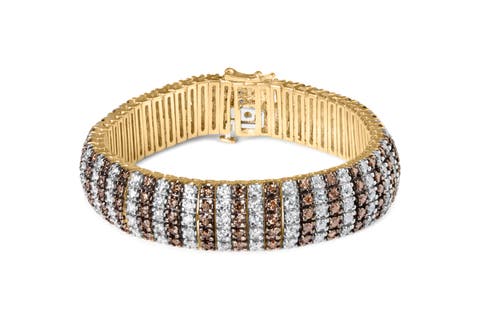 10K Gold 10-1/3 Cttw Diamond 5 Row Tennis Bracelet