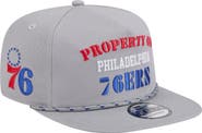 New Era Men's New Era Gray Philadelphia 76ers Throwback Property Of Golfer Snapback Hat