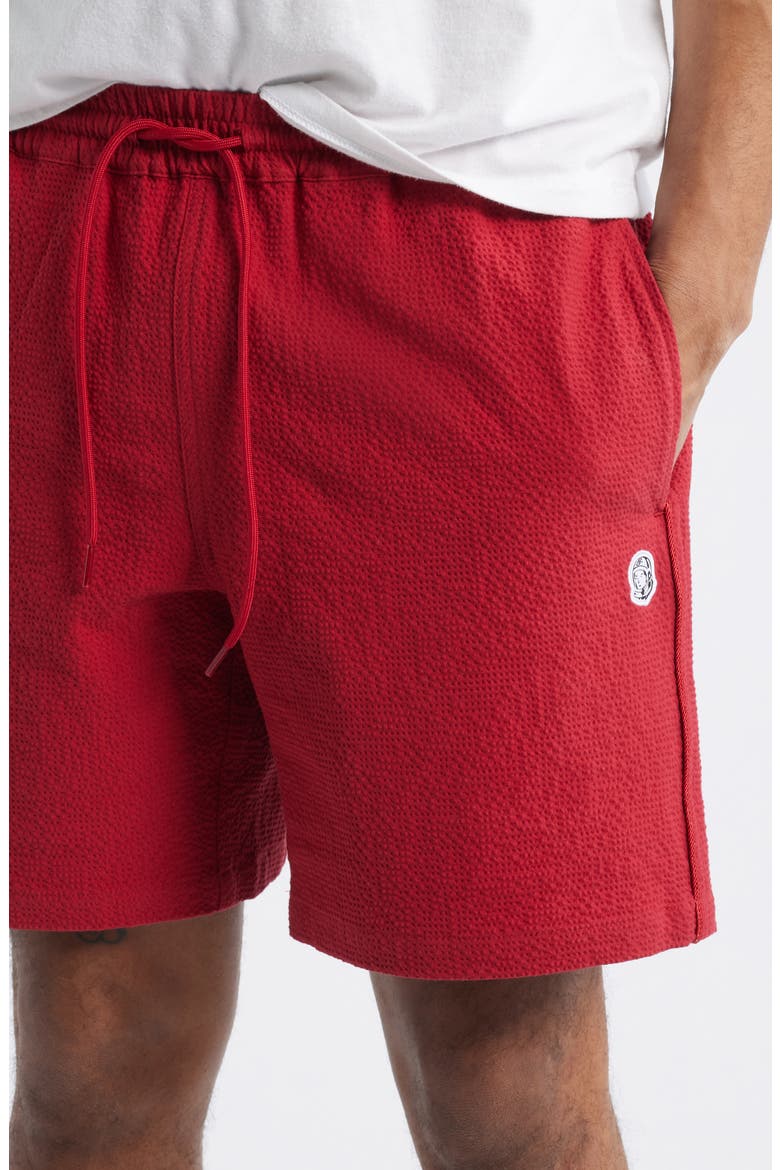 BB Solar Cotton Seersucker Drawstring Shorts, Alternate, color, CHILI PEPPER