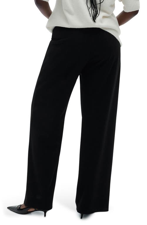 Mango Straight Leg Pants In Black