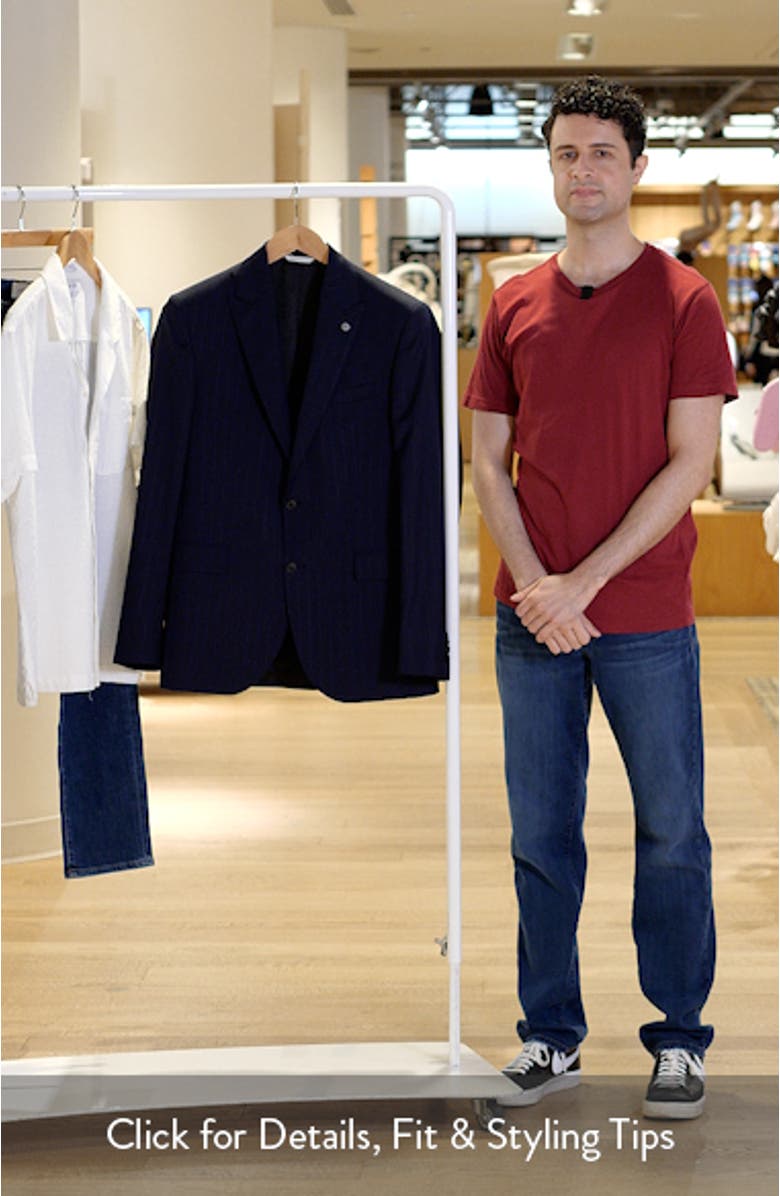 Rawdon Slim Fit Stripe Super 100s Wool Sport Coat, sales video thumbnail