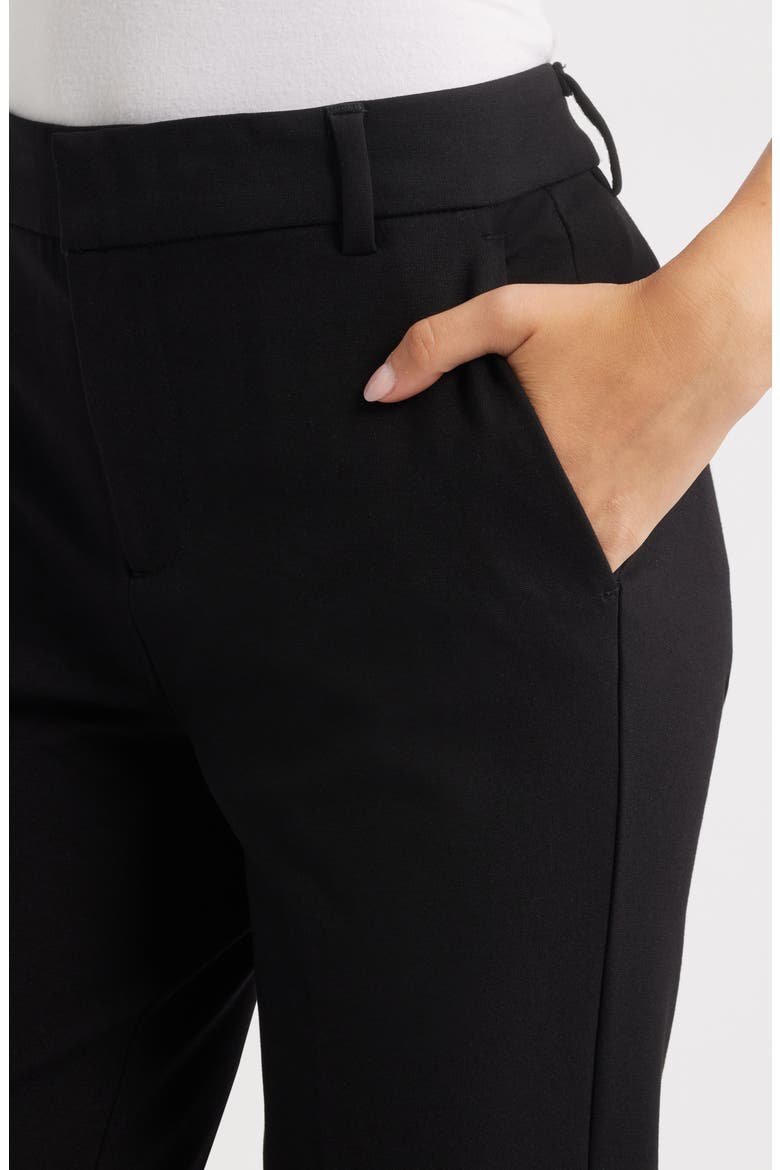 Kelsey Straight Leg Ponte Pants, Alternate, color, BLACK