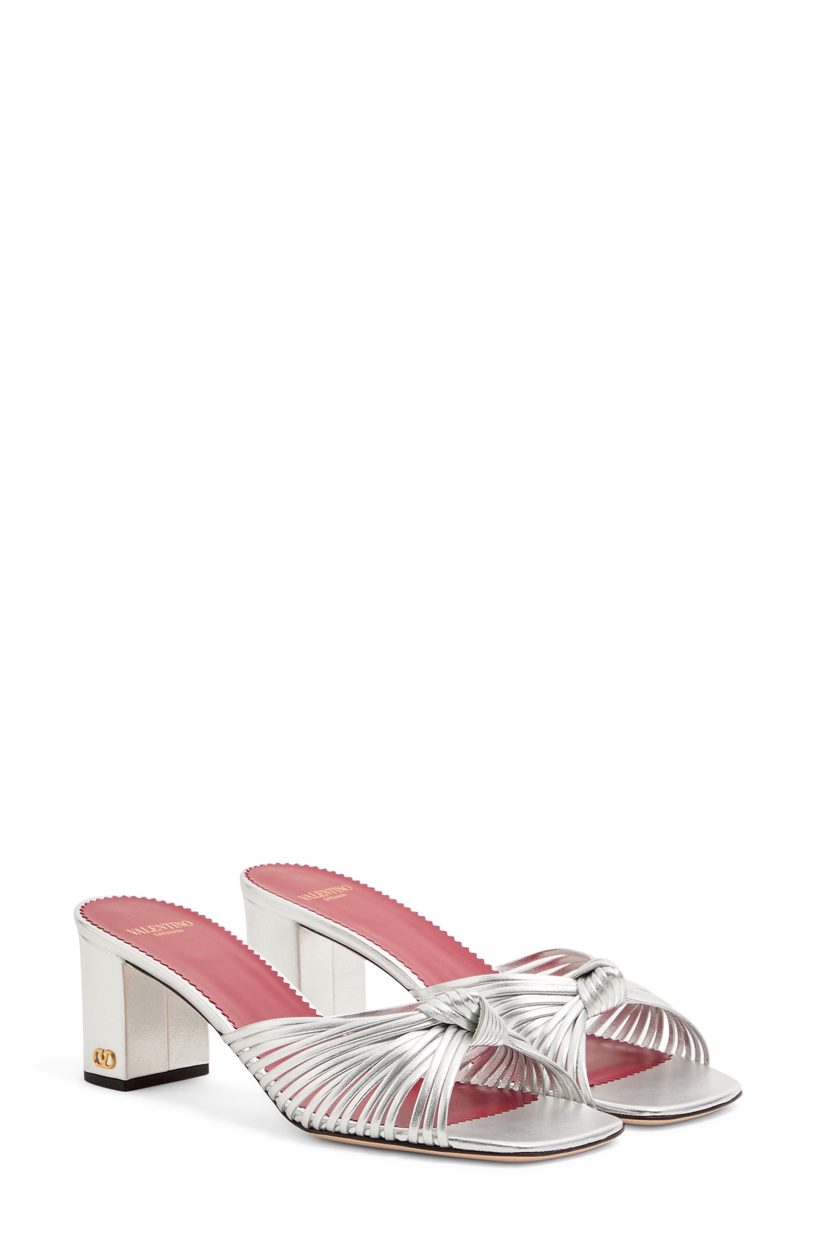 Valentino Garavani Annet Sandal, Main, color, Silver