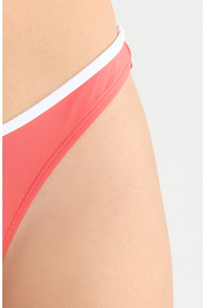 Classic Surf High Leg Bikini Bottoms, Alternate, color, RED