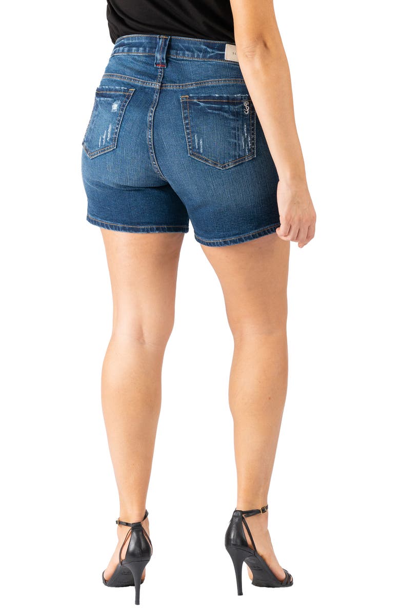 SLINK Jeans Side Vent Denim Shorts, Alternate, color, 