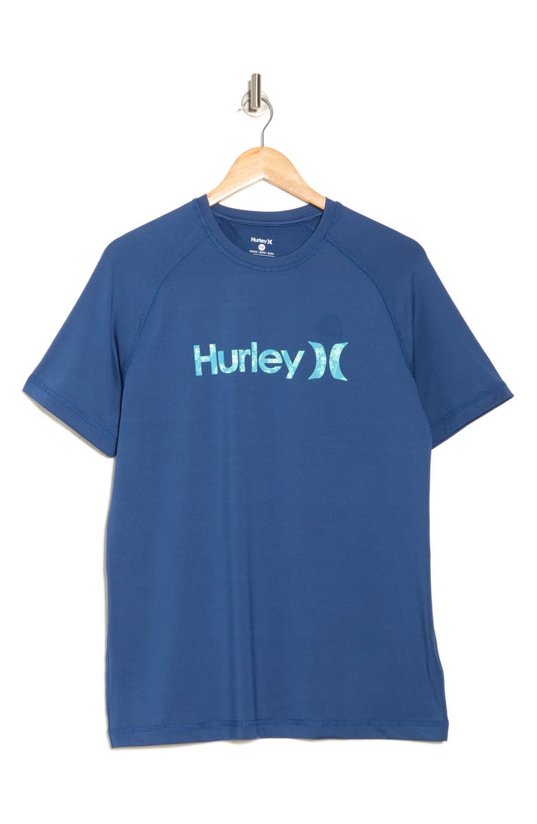 Hurley Short Sleeve UPF 50+ Rashguard, Alternate, color, Submarine