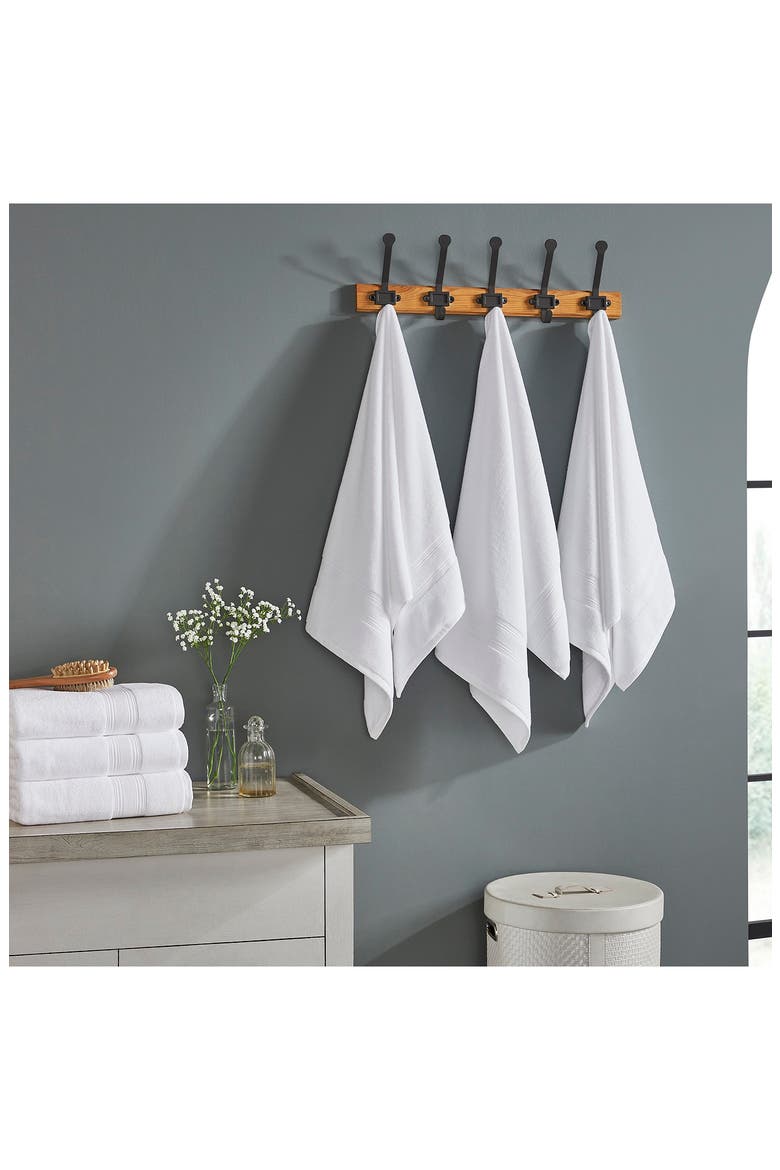 Hotel 6-Piece Bath Towel Set, Alternate, color, WHITE