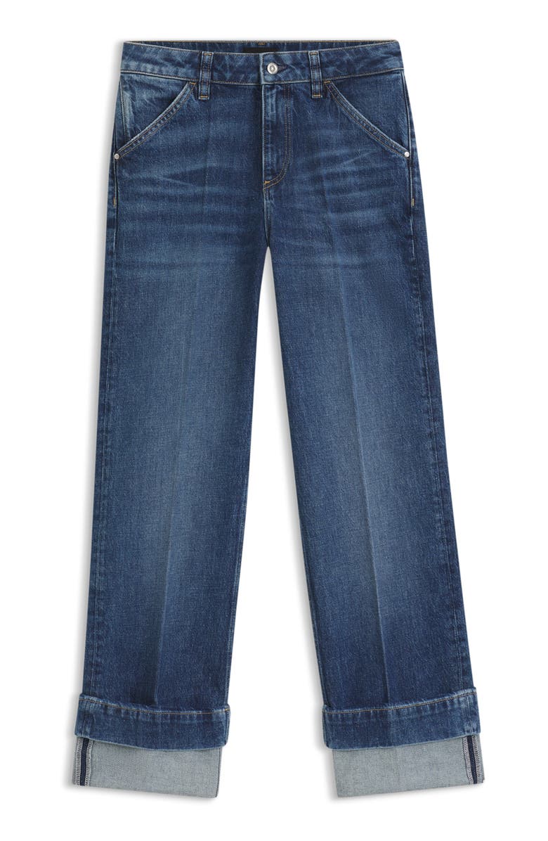 BOSS Parkway Slim Straight Leg Jeans, Alternate, color, Dark Blue
