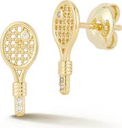 SPHERA MILANO Tennis Racket Stud Earrings