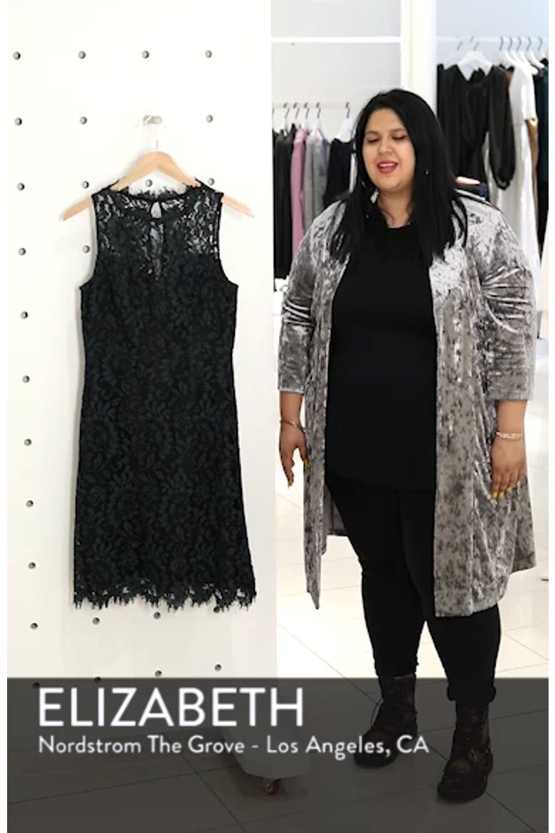 High Neck Lace Sheath Dress video