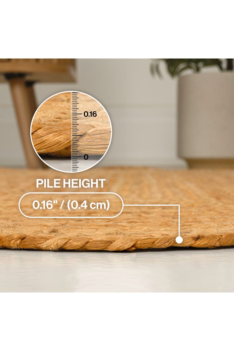 Seaside Cottage Scallop Edge Jute Area Rug, Alternate, color, Natural