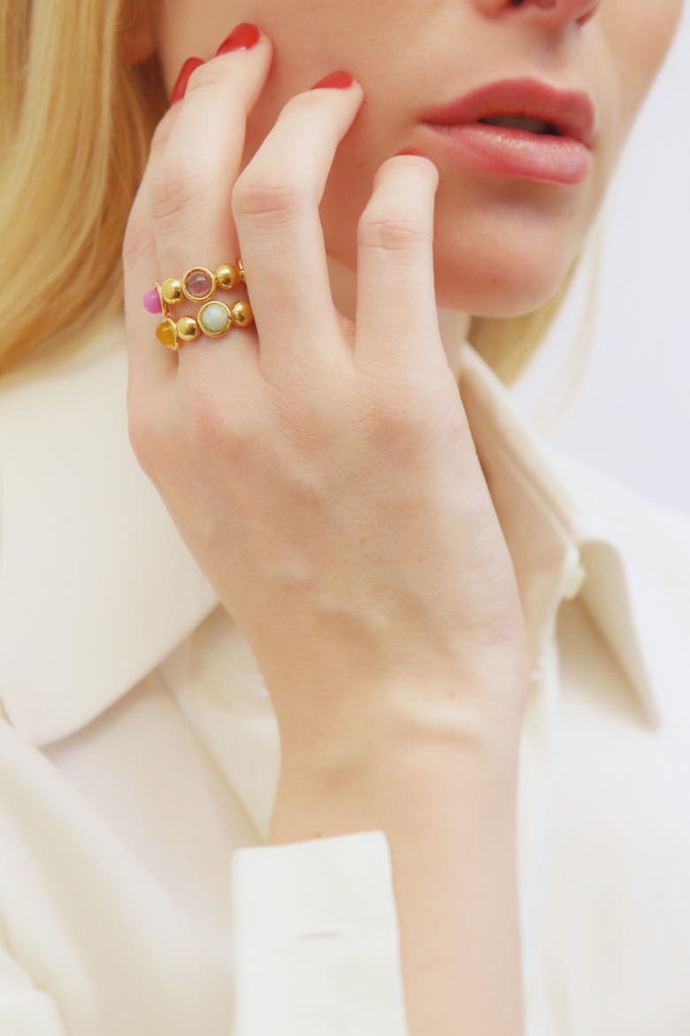 Dots Double Ring, Alternate, color, MULTI