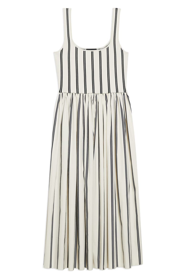 Gloss Stripe Midi Dress, Alternate, color, MULTI