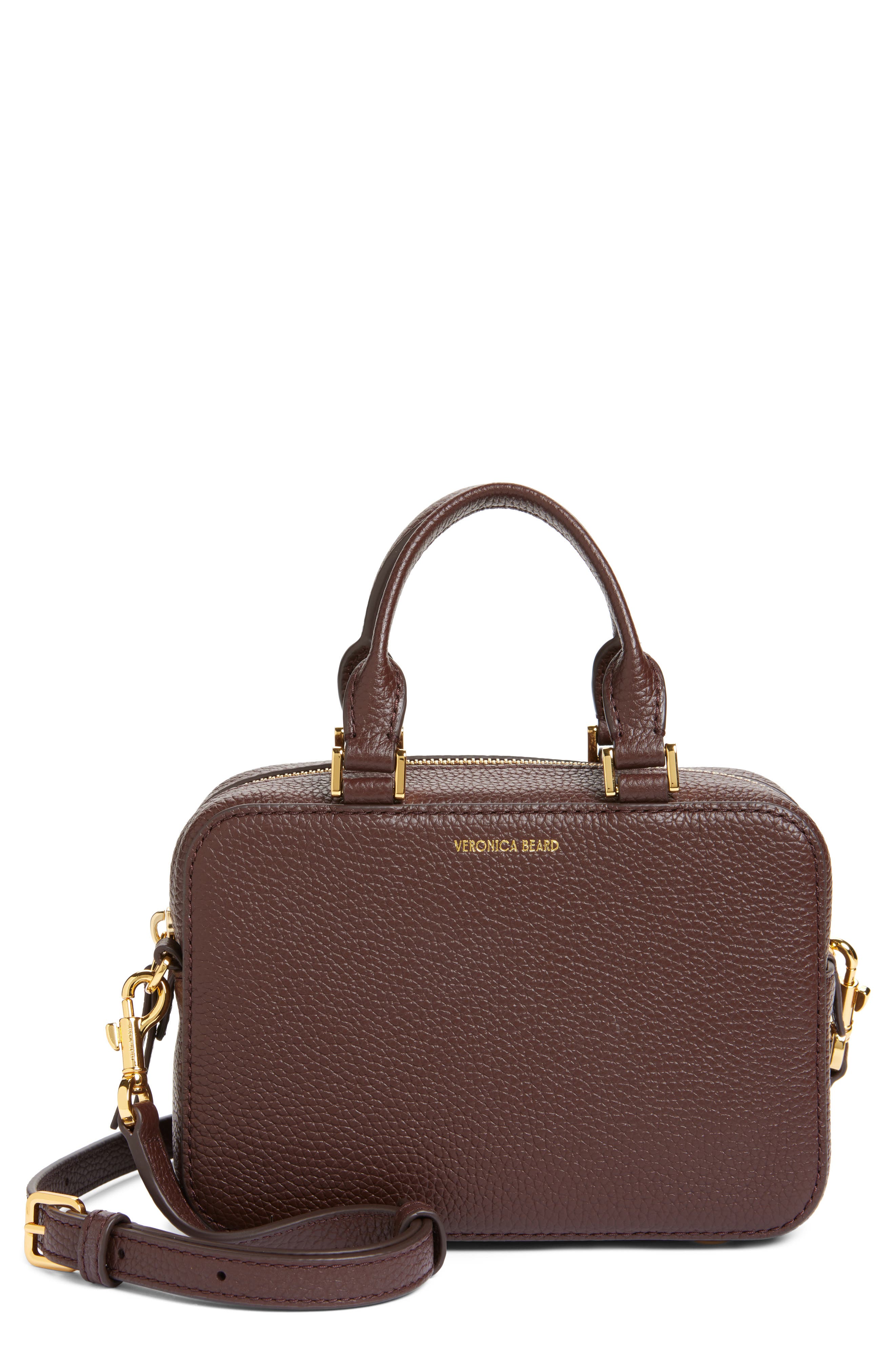 Veronica Beard Boxy Top Handle Leather Bag, Main, color, 