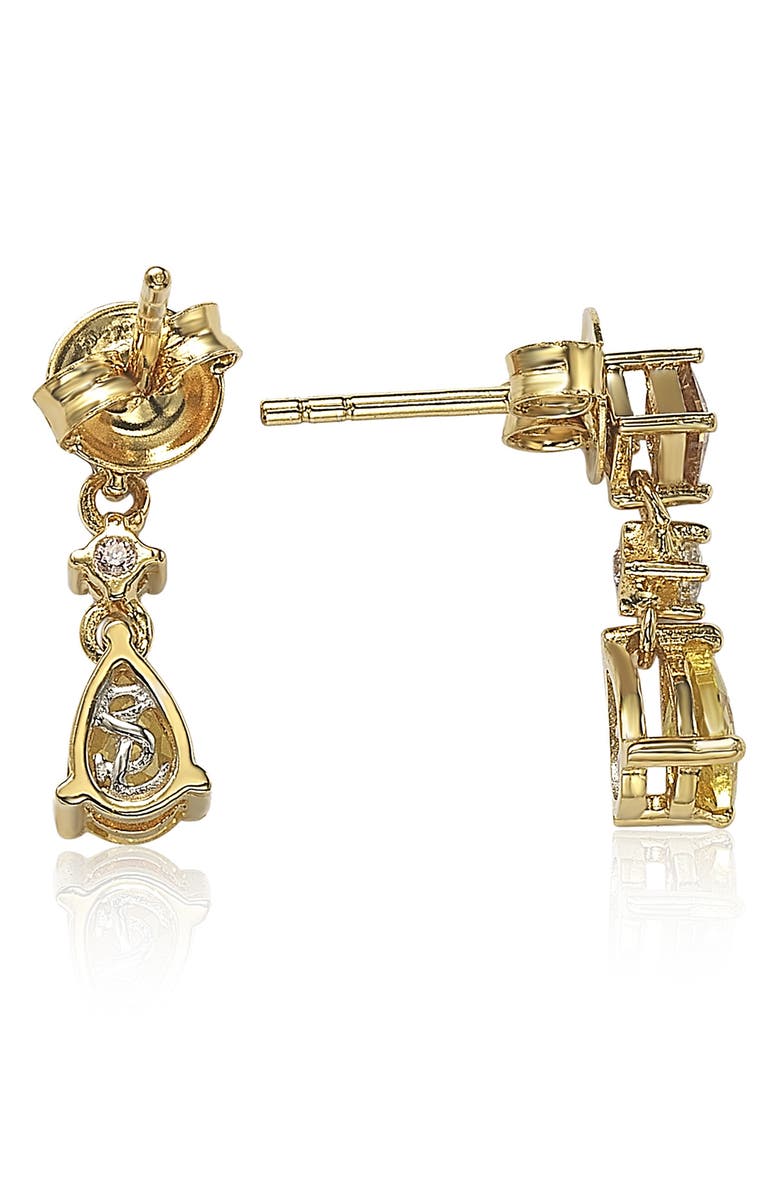 SUZY LEVIAN Sterling Silver Yellow CZ Dangle Earrings, Alternate, color, Yellow