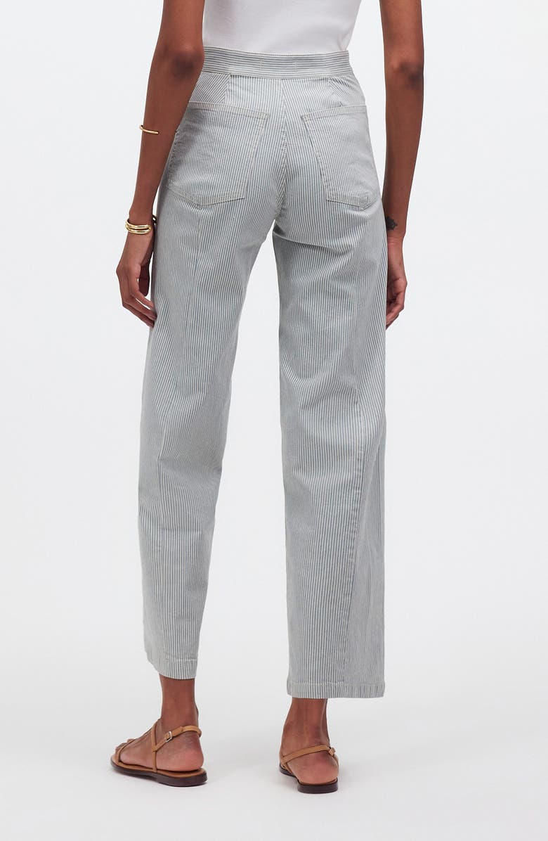 Madewell The Emmett Stripe Crop Wide Leg Pants, Alternate, color, 