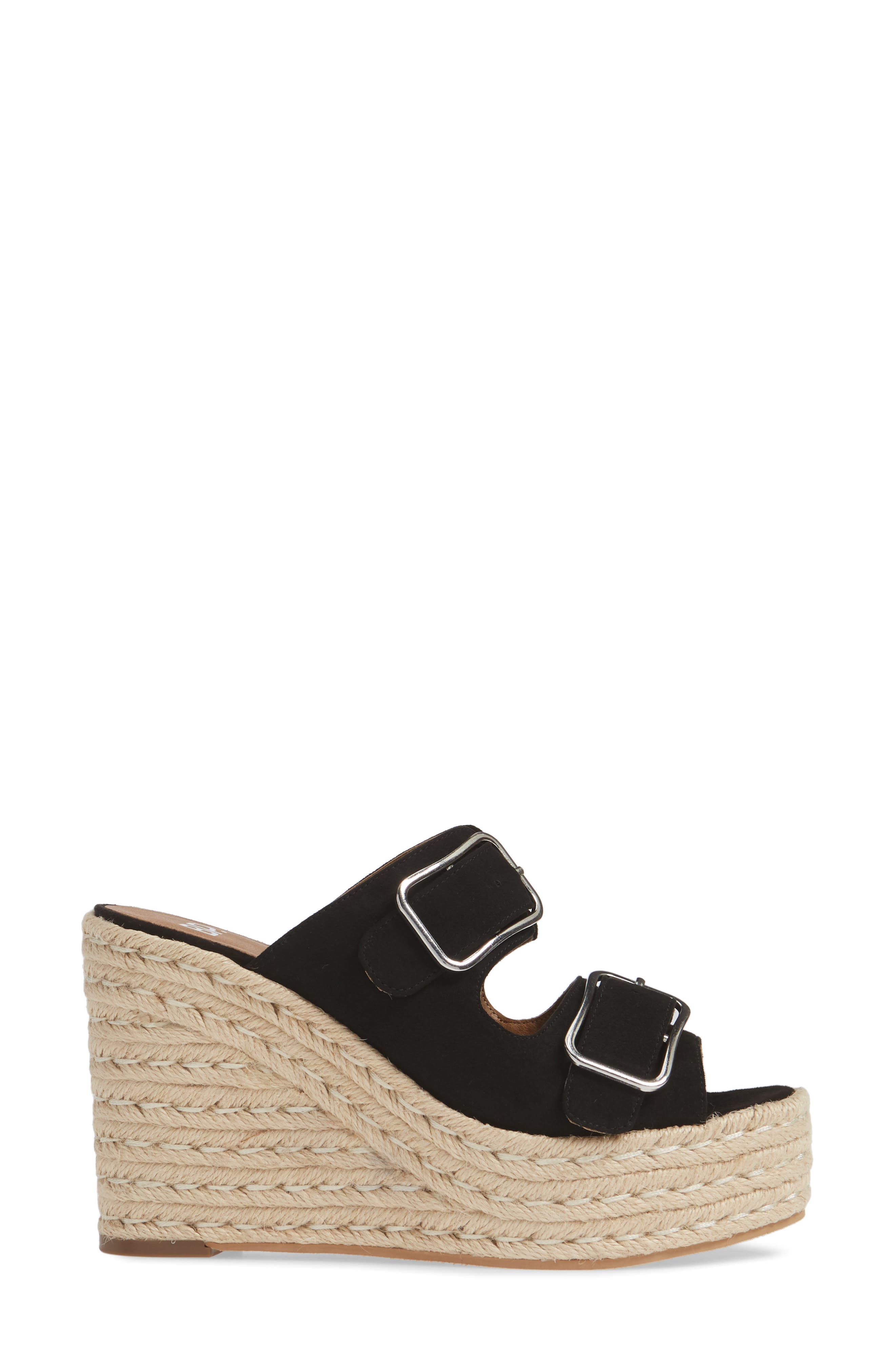 Dani Espadrille Wedge Sandal, Alternate, color, BLACK FAUX SUEDE