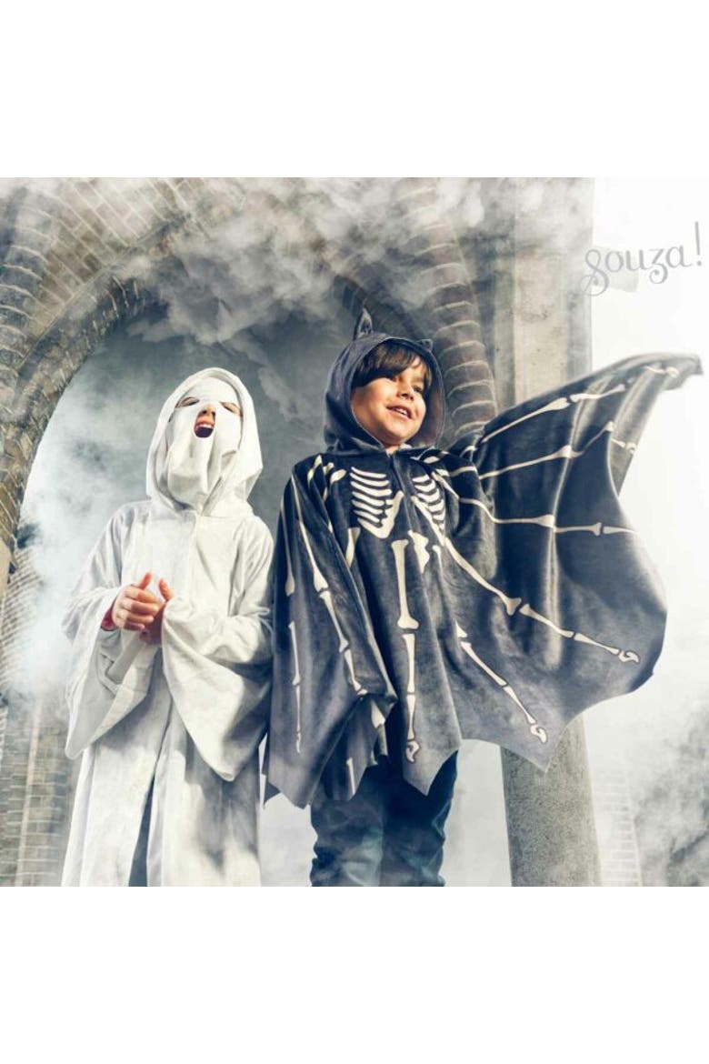 Bat Halloween Costume Cape, Alternate, color, Black