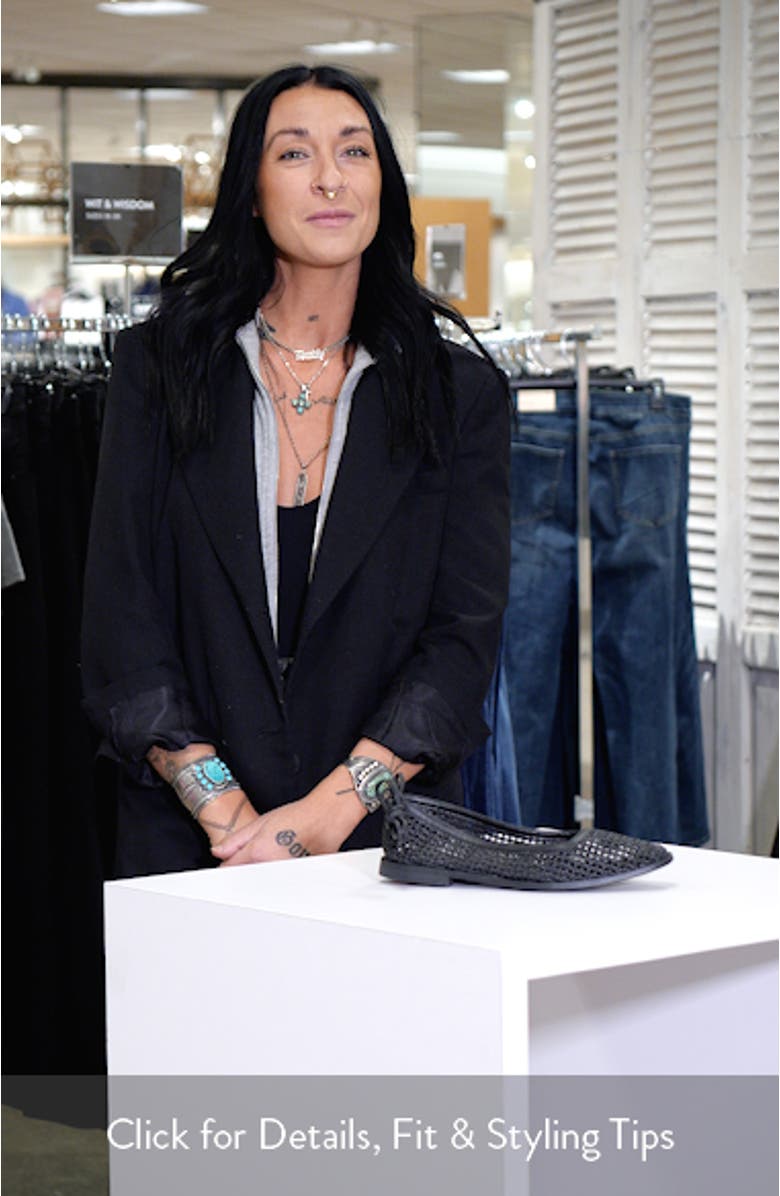 Nana Woven Ankle Wrap Ballet Flat, sales video thumbnail