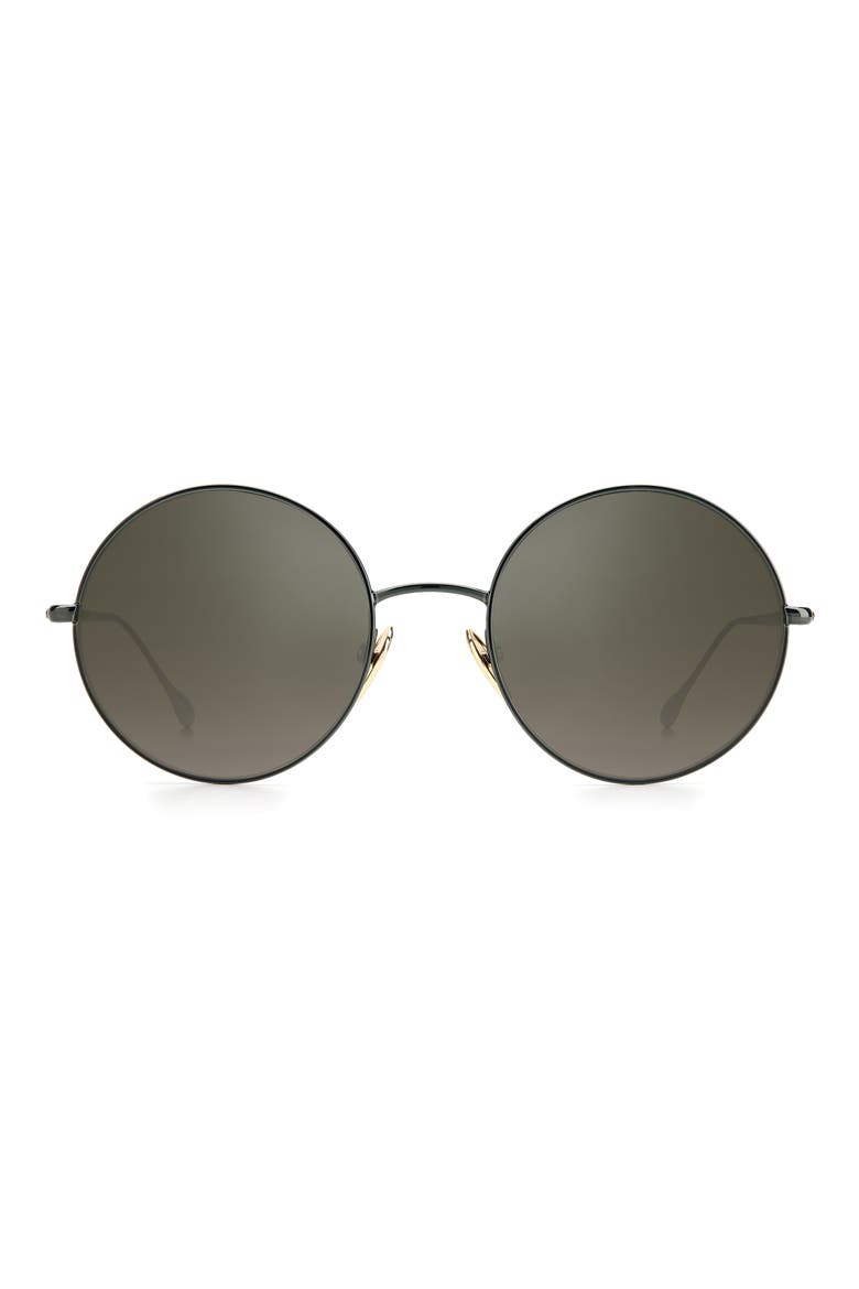 54mm Gradient Round Sunglasses, Main, color, GREEN/ GREEN SILVER