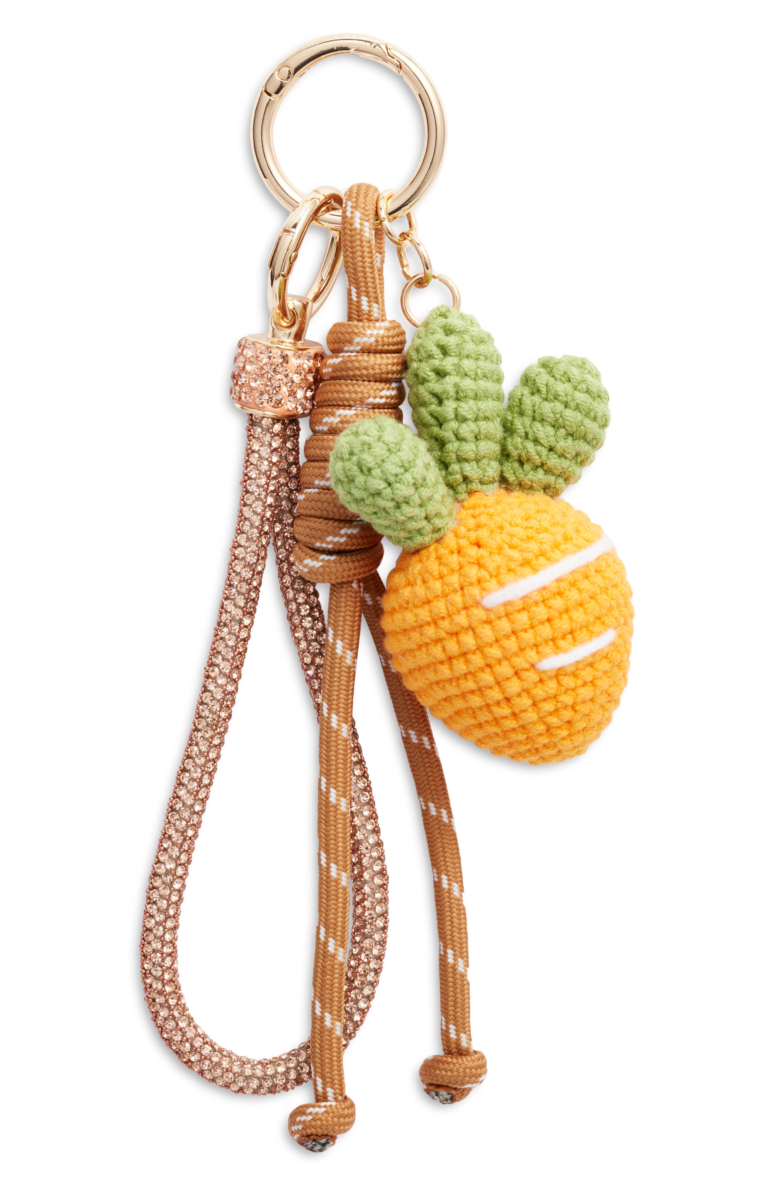 Chelsea28 Carrot Cluster Bag Charm, Main, color, Orange Multi- Gold