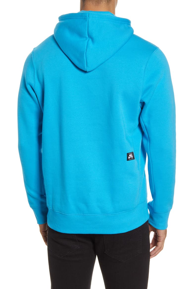 Triangle Graphic Hoodie, Alternate, color, LASER BLUE/ WATERMELON