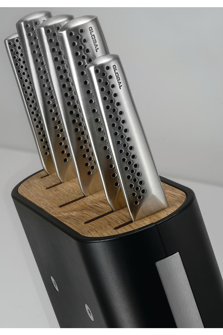 UKON 6 Piece Knife Block Set, Alternate, color, Silver