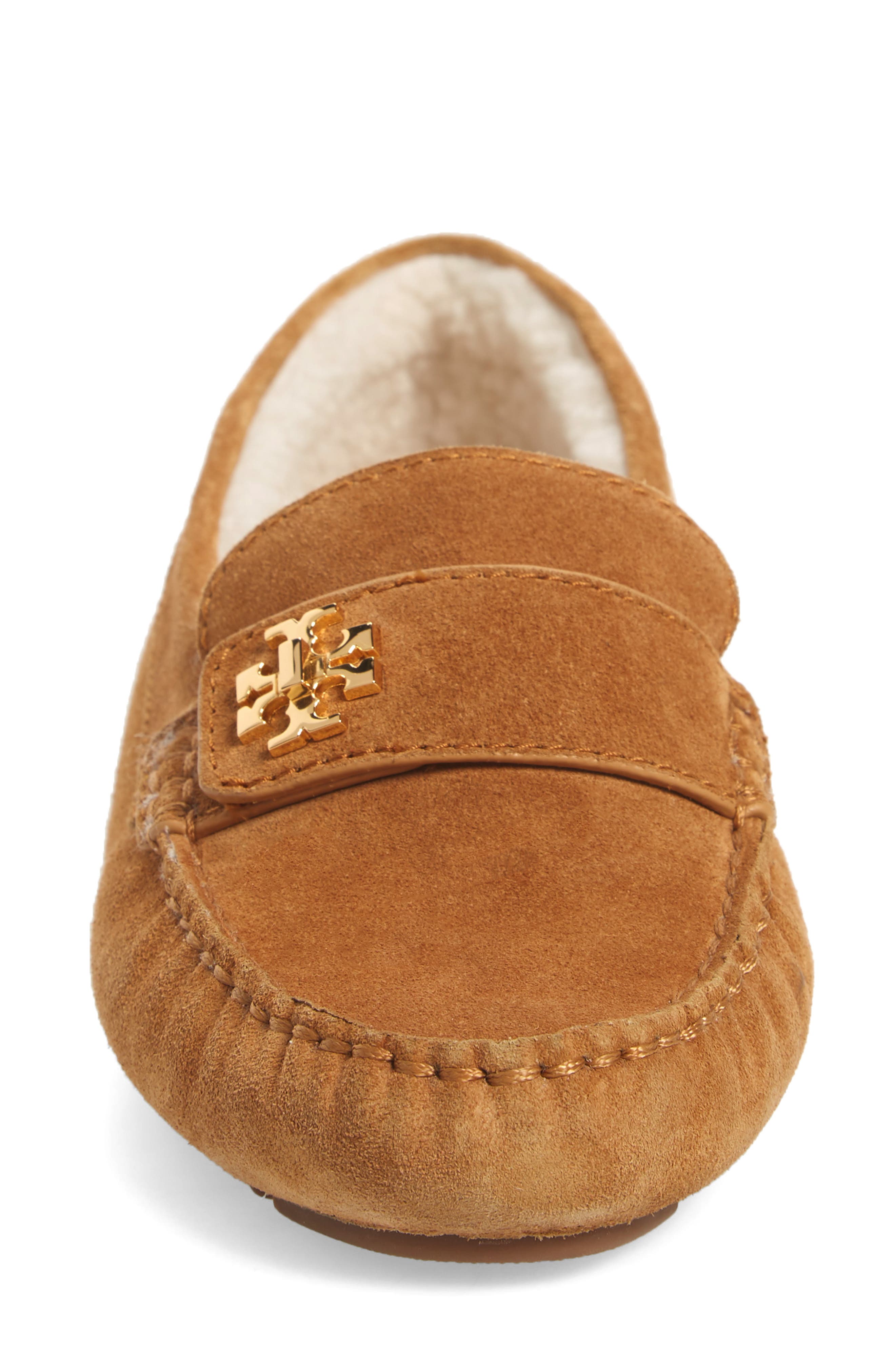 Tory Burch Kira Genuine Shearling Driving Loafer, Alternate, color, 