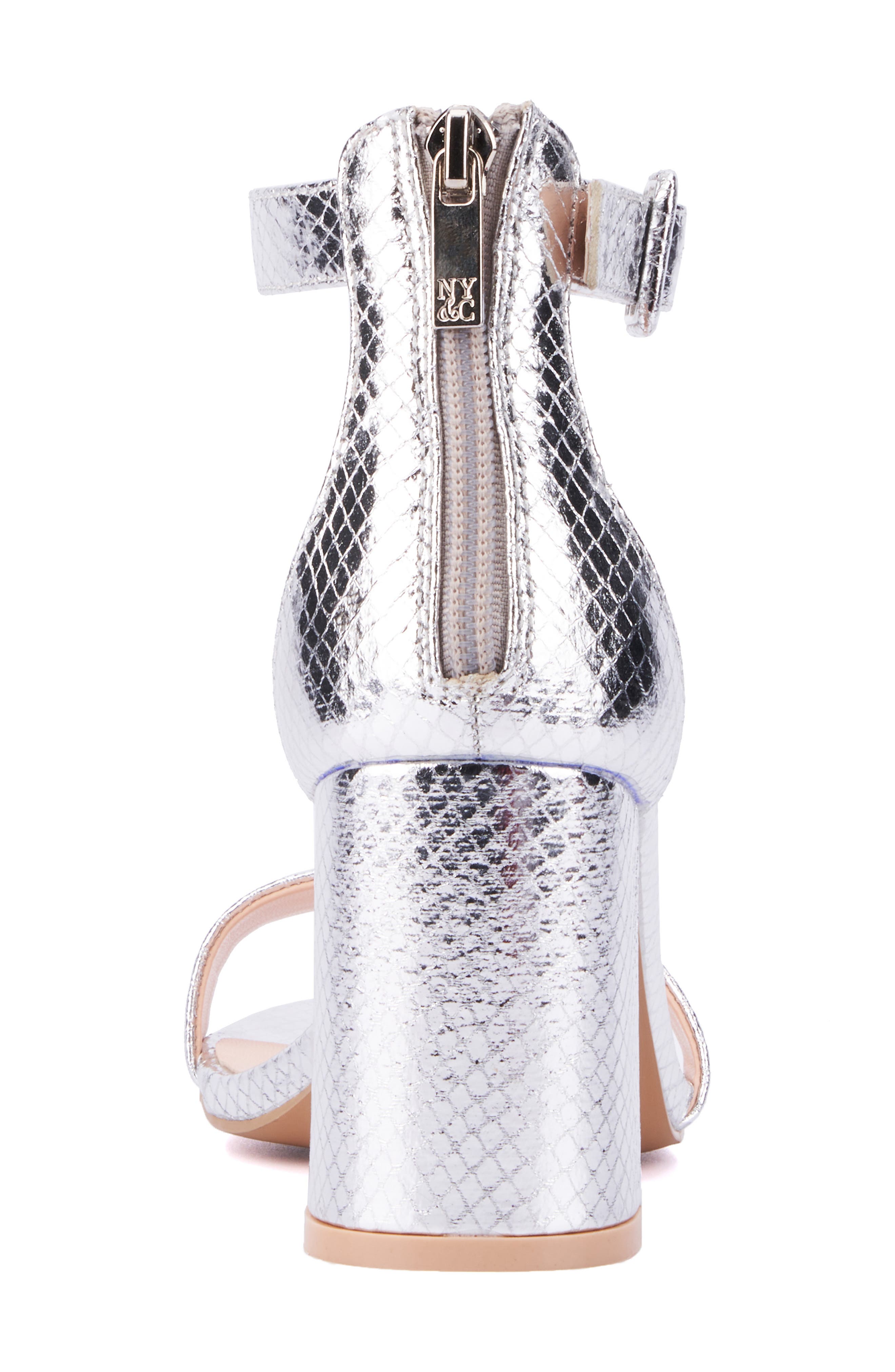 NEW YORK AND COMPANY Lulu Heeled Sandal, Alternate, color, Silver