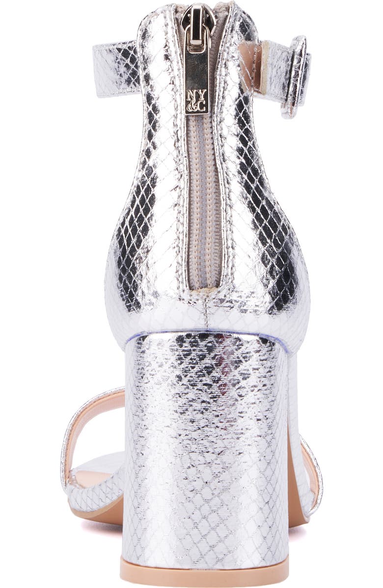 NEW YORK AND COMPANY Lulu Heeled Sandal, Alternate, color, Silver