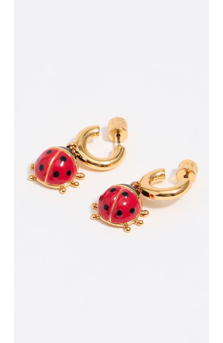 Bimba y Lola Ladybug Hoop Earrings, Alternate, color, Red