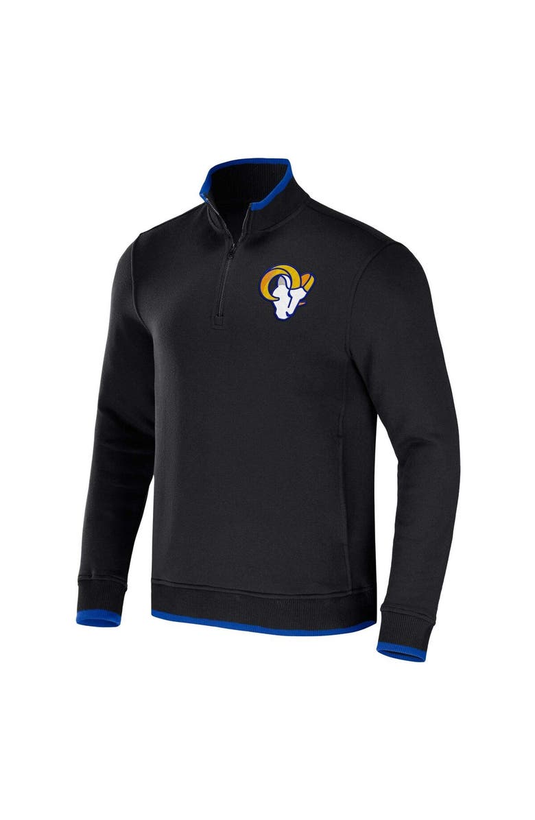 NFL X DARIUS RUCKER Men's NFL x Darius Rucker Collection by Fanatics Black Los Angeles Rams Logo Quarter-Zip Top, Alternate, color, Black