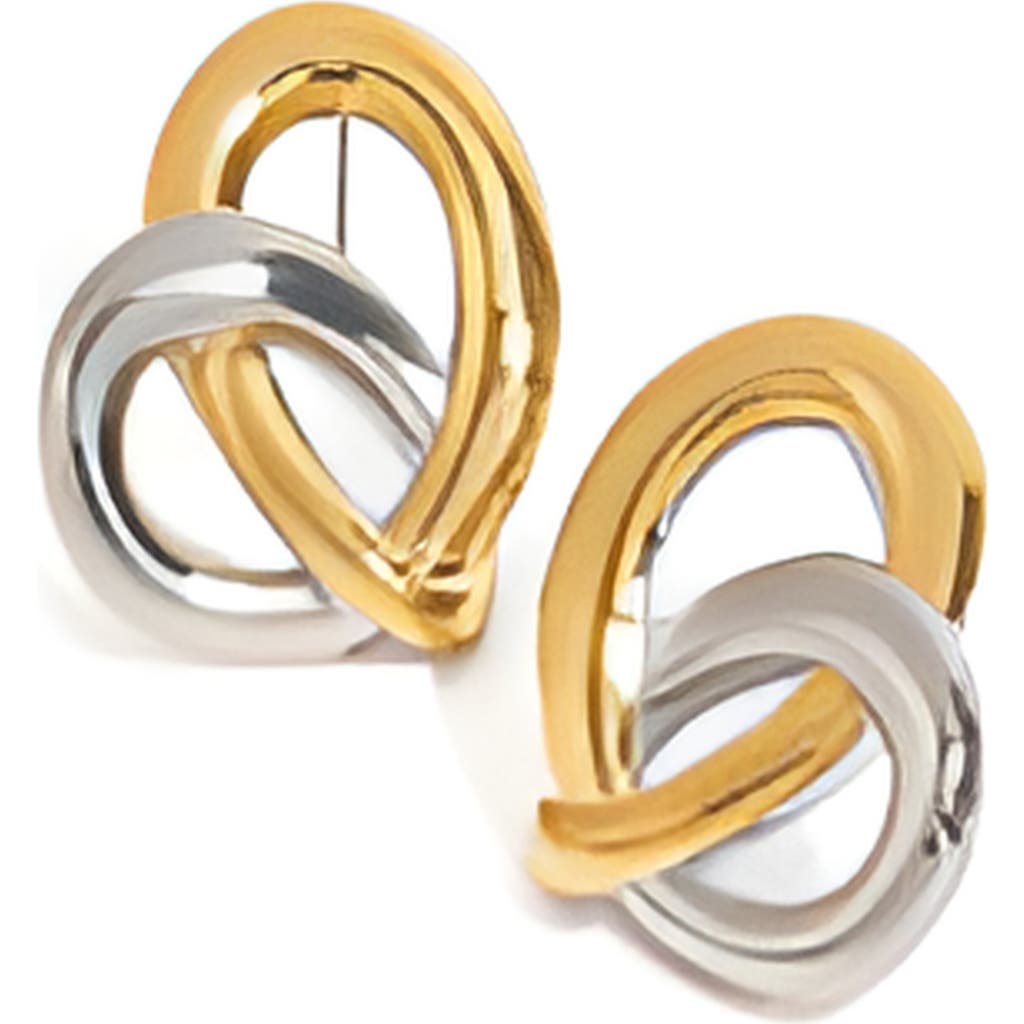 Macrae & Co . Twisted Heart Earrings In Gold