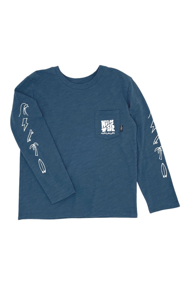 Kids' High Tide Long Sleeve Graphic T-Shirt, Alternate, color, NAVY