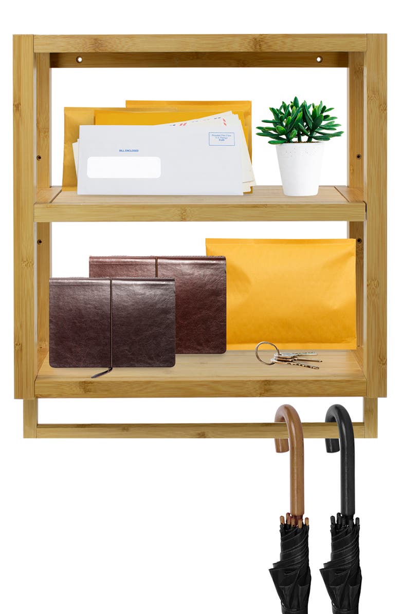 SORBUS Bamboo Kitchen Shelf & Towel Rack, Alternate, color,