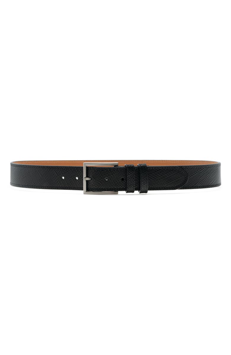 Magnanni Eastwood Pebble Leather Belt, Main, color, 