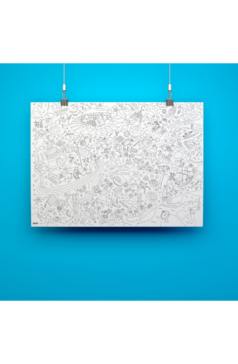 OMY giant coloring poster Cosmos, Alternate, color, Blue