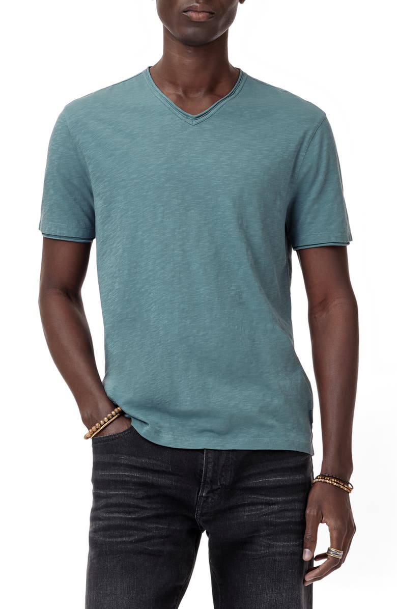 John Varvatos Miles Slub Organic Cotton V-Neck T-Shirt, Main, color, 
