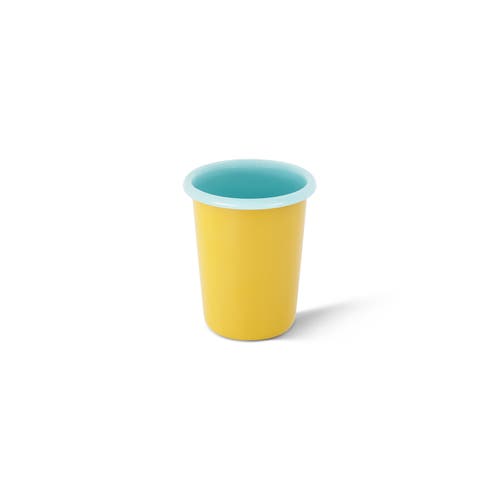 Elifle Small Two Tone Enamel Tumbler In Yellow