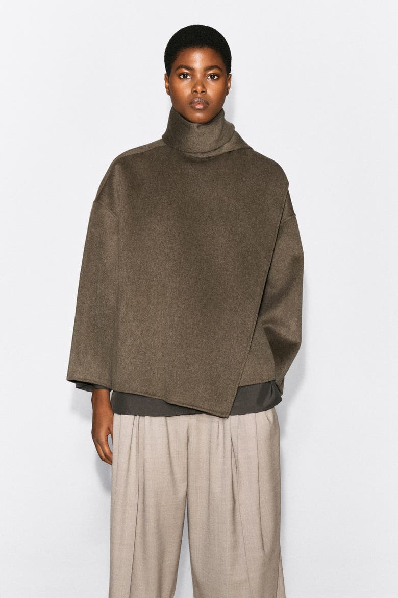 Scarf Jacket, Alternate, color, BROWN
