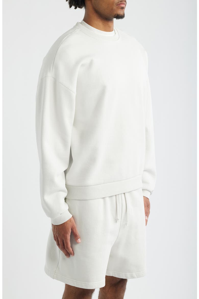 Core Oversize Crew Sweatshirt, Alternate, color, VINTAGE WHITE