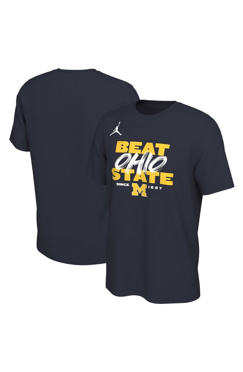 Jordan Brand Men's Jordan Brand Navy Michigan Wolverines Michigan-Ohio State Rivalry T-Shirt, Main, color, 
