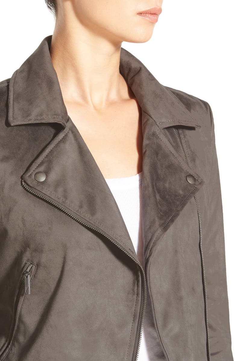 Glamorous Faux Suede Moto Jacket, Alternate, color,