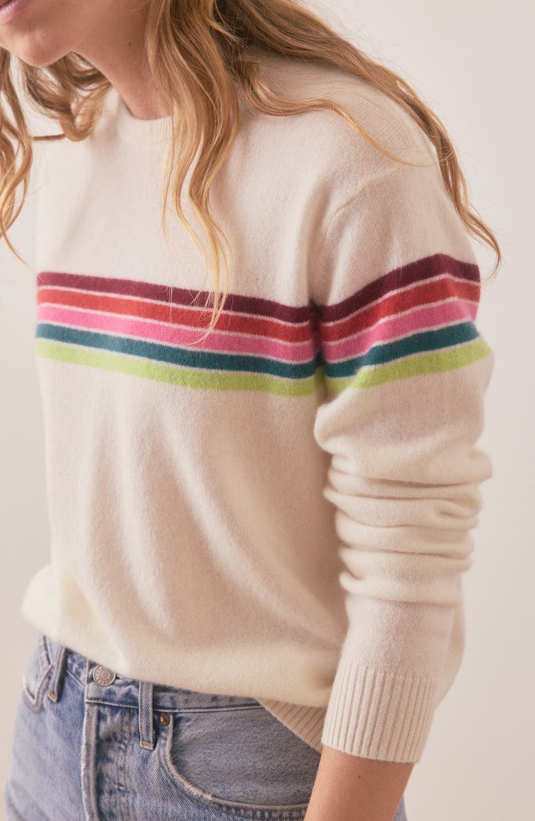 Marine Layer Harper Stripe Cashmere Sweater, Alternate, color, Multi Stripe