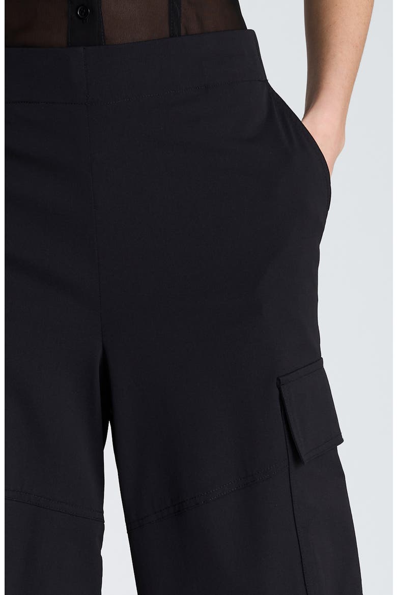 Cargo Barrel Leg Pants, Alternate, color, BLACK