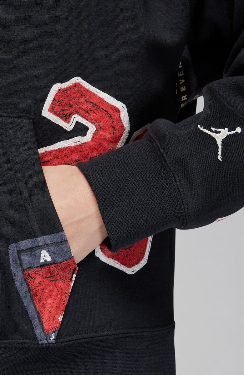 Jordan Brooklyn Print Fleece Hoodie, Alternate, color, 